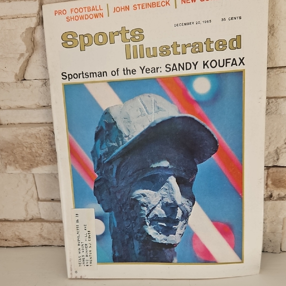 Sports Illustrated December 20, 1965 Sportsman of the year- Sandy Foufax